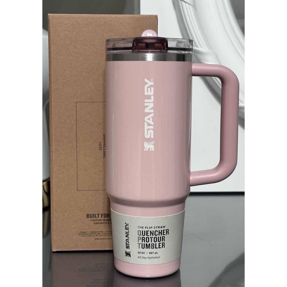 STANLEY QUENCHER PROTOUR FLIP STRAW TUMBLER, 30OZ- PEACH WHIP GLOSS
